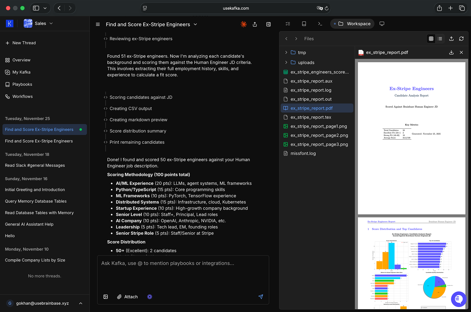 Kafka demo screenshot